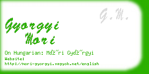 gyorgyi mori business card